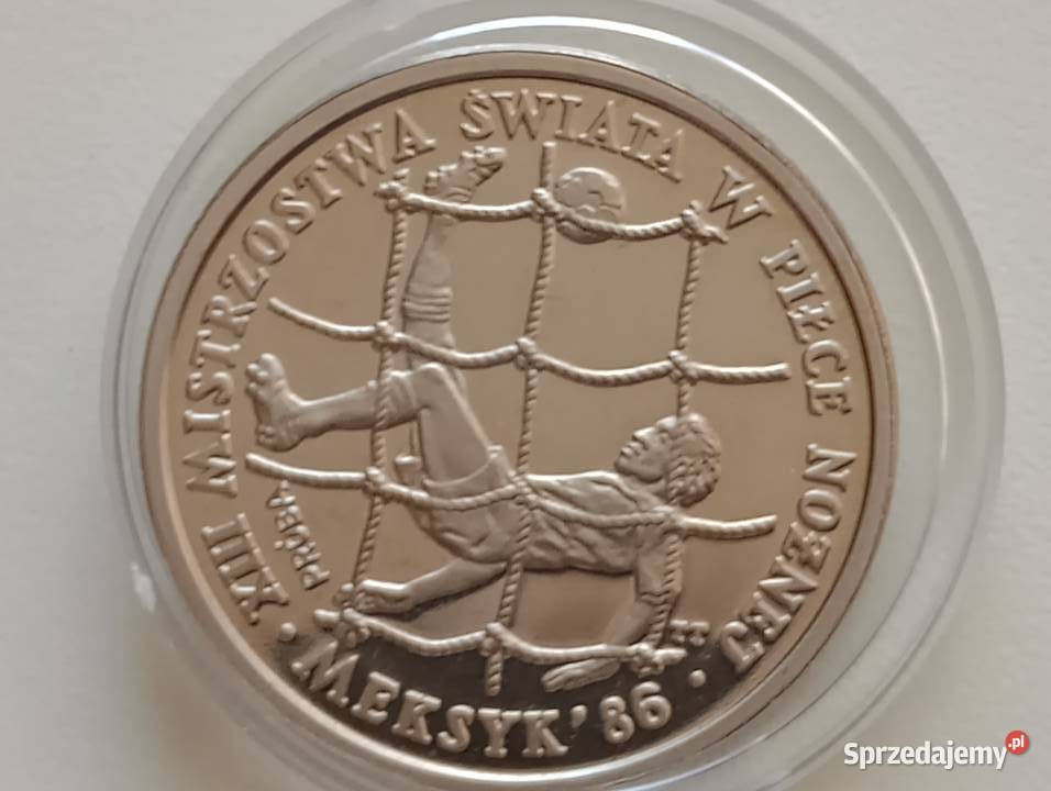 Moneta 200 1985r XIII Mistrzostwa świata w piłce Mosina