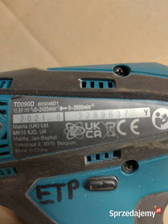 Zakrętarka udarowa Makita TD090D 108V