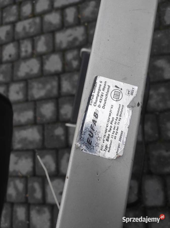 Sprzedam bagażnik rowerowy uchylny na hak kujawsko-pomorskie Lipno