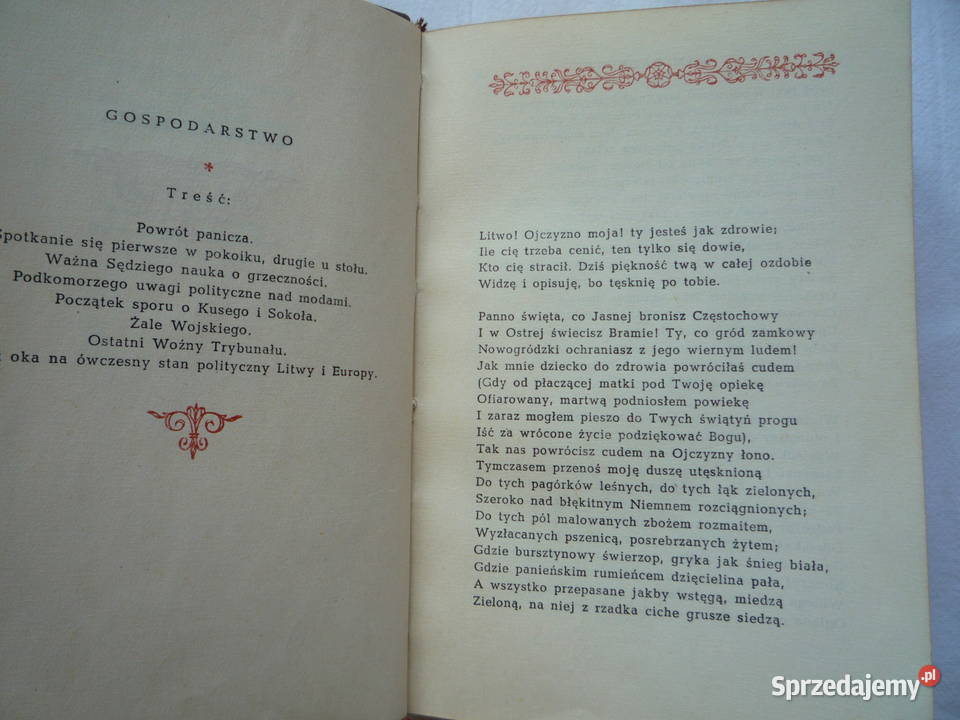 Pan Tadeusz A Mickiewicz Stara Książka Czytelnik