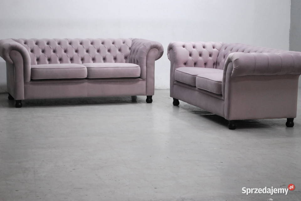 REL nowy fantastyczny komplet 32 SOFA KANAPA zamsz sprzedam