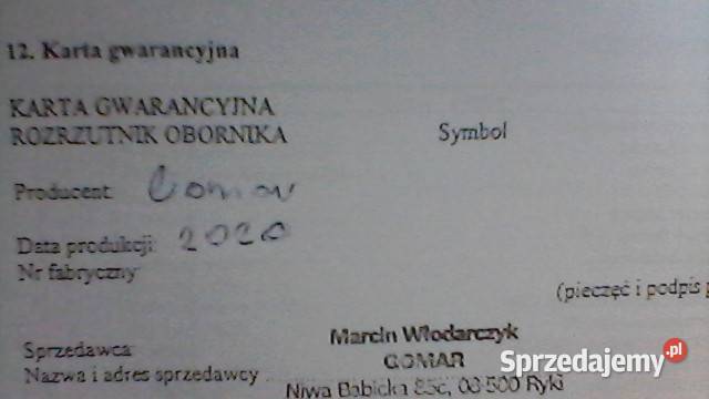 Rozrzutnik obornika 45 t nieuszkodzony Nakomiady