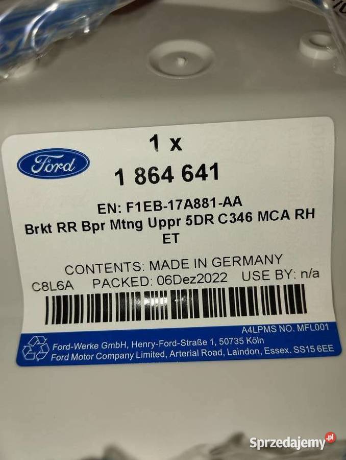 Ford Focus MK3 ślizg zderzaka tył lewy prawy osobowe Kozubszczyzna