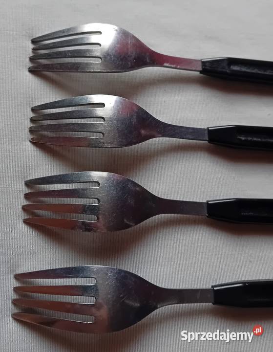 Zestaw 4 widelców z plastikowymi trzonkami Hefra wielkopolskie Koźminek