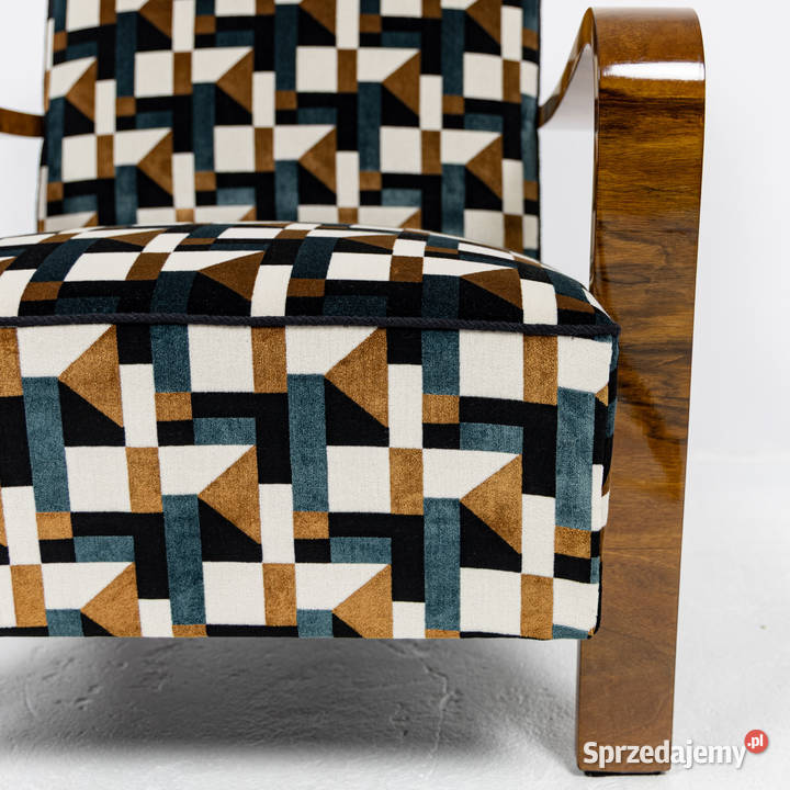 Fotel Modernizm Ar Deco Lata 60 te Sygnatura Swarzędz
