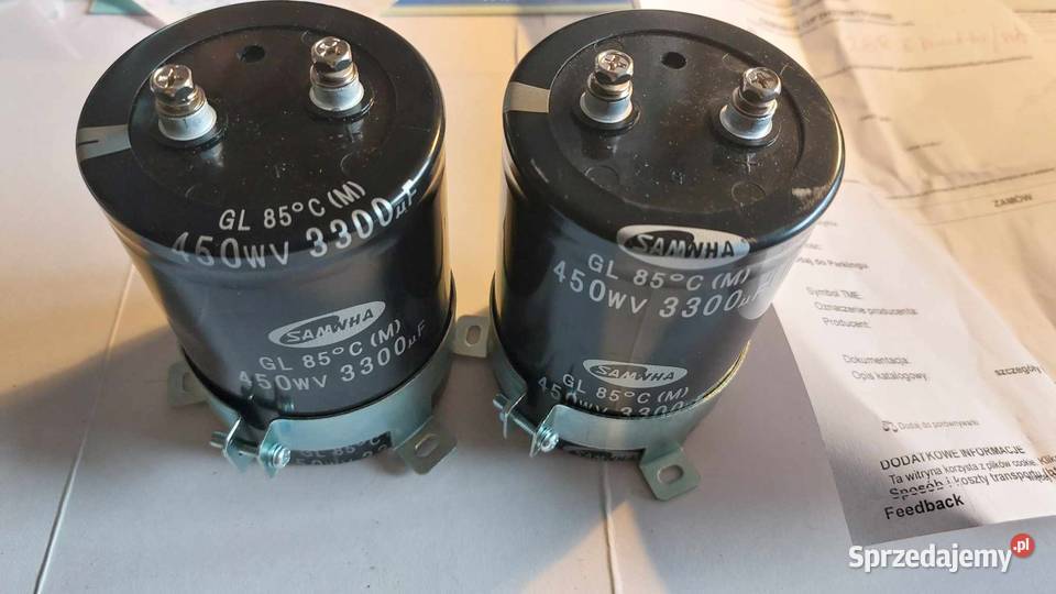 kondensator SAMWHA 3300 uF 450WV Dąbrowa Górnicza sprzedam