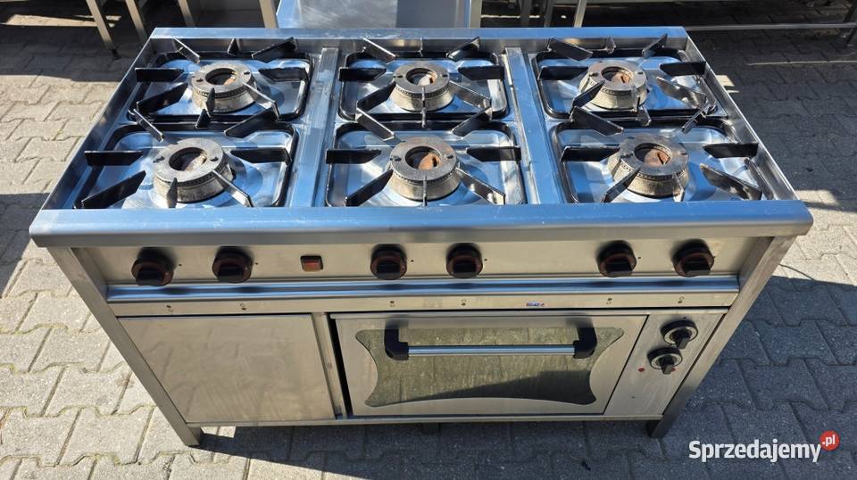 Kuchnia Gazowa 6 Pal Piekarnik Elekt EGAZ M1875 Gastronomia Nowe Skalmierzyce