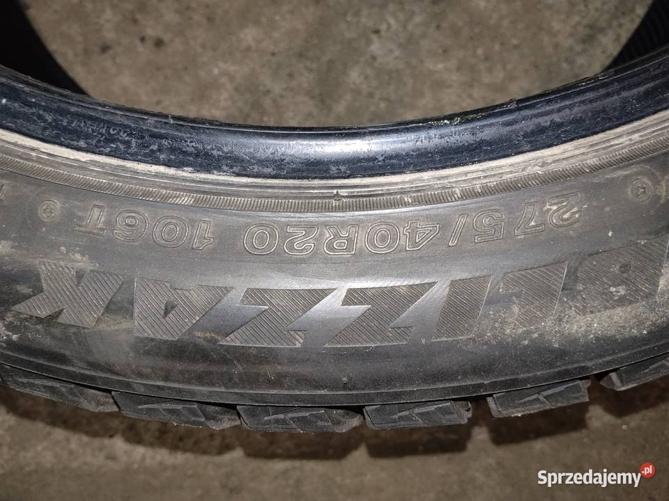Opony zimowe Bridgestone Blizzak 27540 r20 275 warmińsko-mazurskie Pasłęk