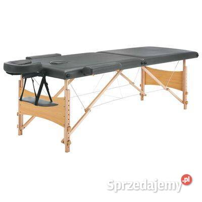 vidaXL Stół do masażu z 2 strefami drewniana Warszawa