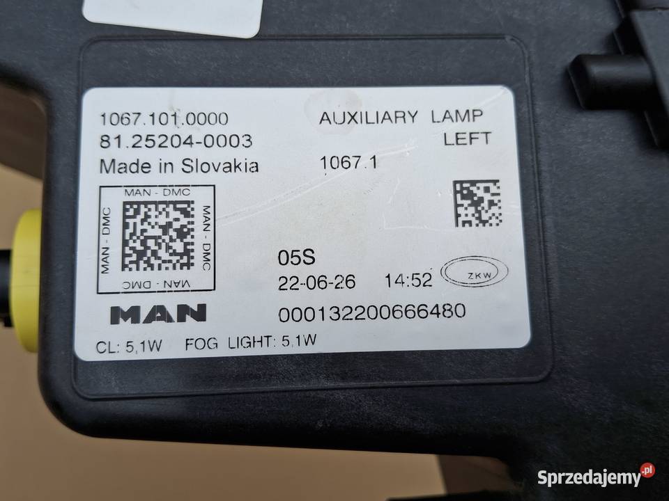 MAN TGX TG3 TGS TGL TGM HALOGEN LEWY LED LAMPA ciężarowe Bieleń sprzedam