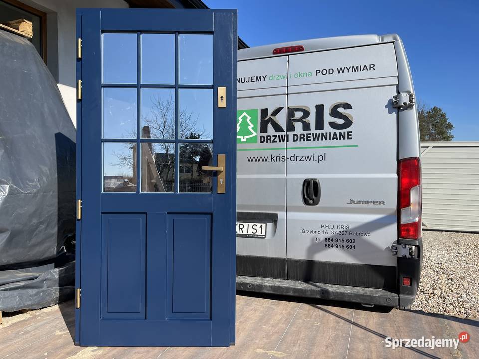 Drzwi zewnętrzne drewniane CZYSTE POWIETRZE CAŁA Drzwi zewnętrzne Grzybno