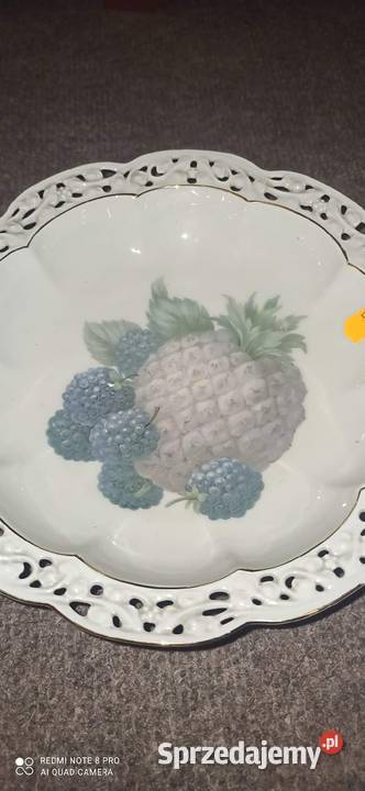Patera z ananasem z ażurem Sygnatura numeryczna Gdańsk