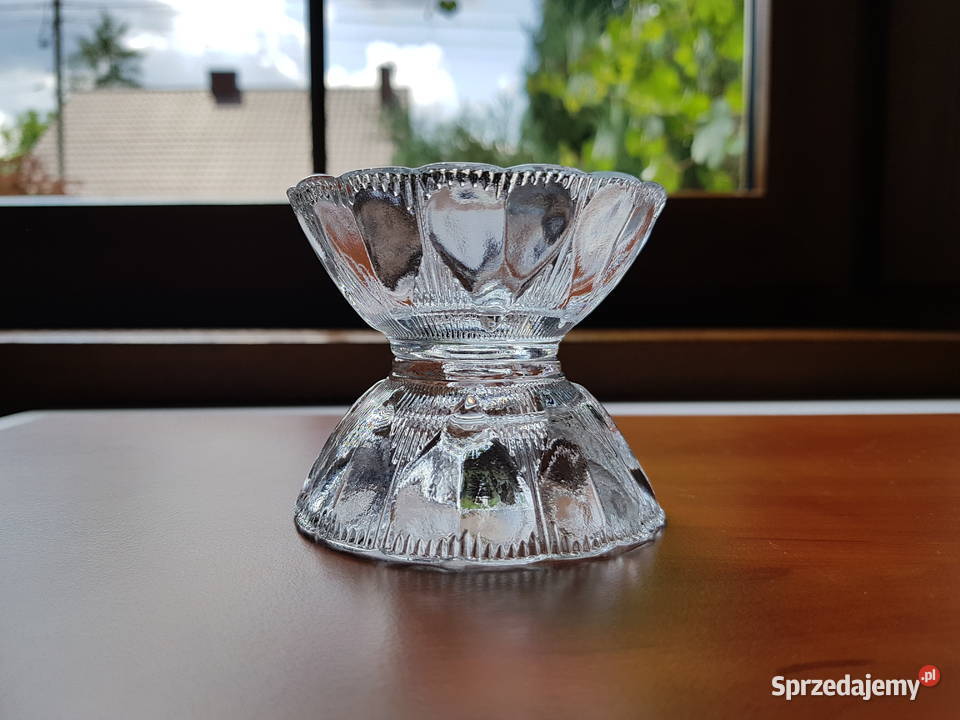 Świeczniki Kier Ząbkowice świecznik szkło PRL Dąbrowa Górnicza