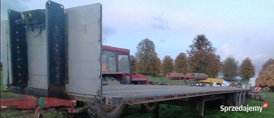 Naczepa z wózkiem Przyczepa do balotow wózek nieuszkodzony Morąg