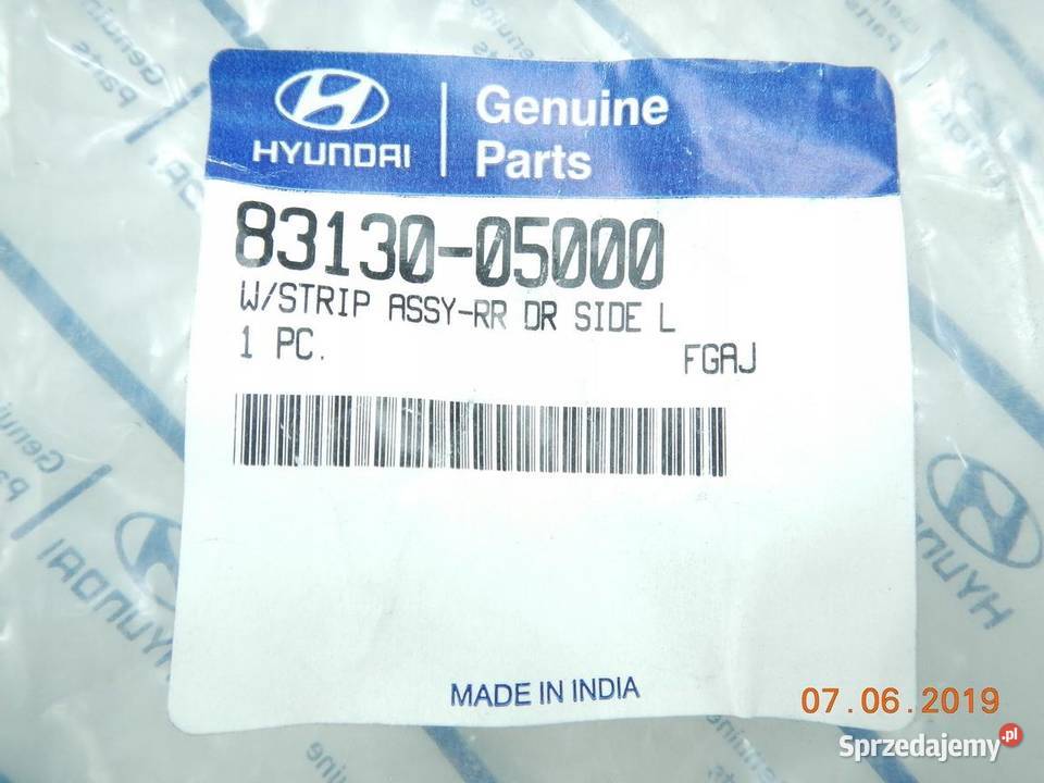 USZCZELKA DRZWI LEWY TYŁ HYUNDAI SANTRO 0614 sprzedam