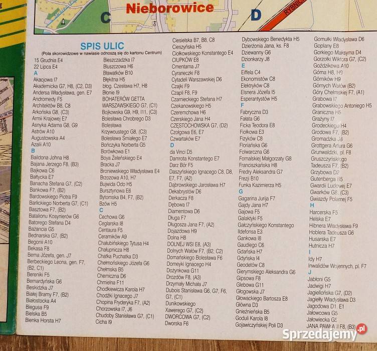 Plan miasta Gliwice mapa w skali 120000 zgodna z plan miasta