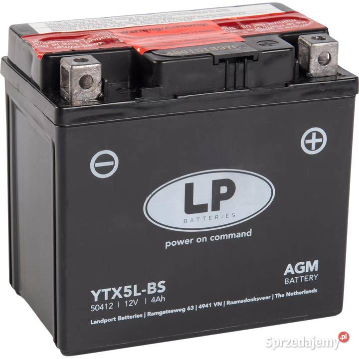 Akumulator motocyklowy Landport YTX5LBS 12V 4Ah
