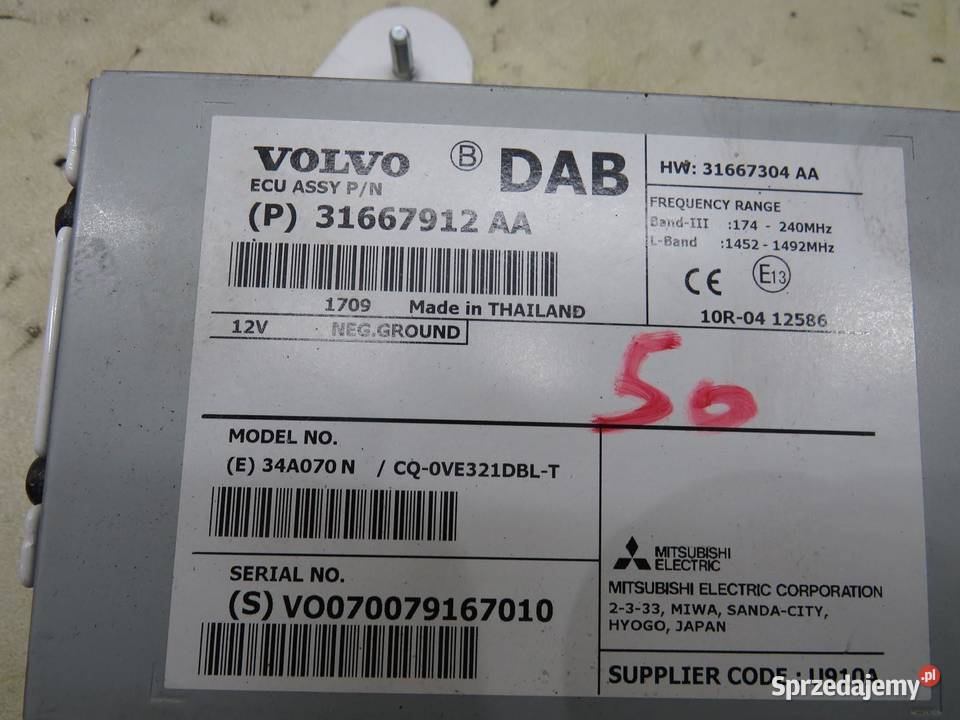 MODUŁ DAB VOLVO V40 II 20 D4 31667912AA Komputery sprzedam