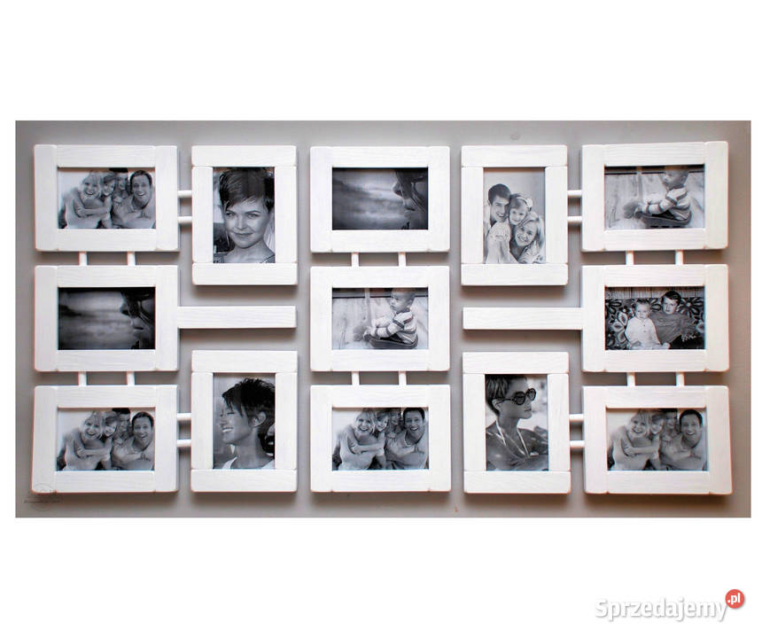 Biała galeria na 13 zdjęć 10x15 Drewno drewniana Olsztyn