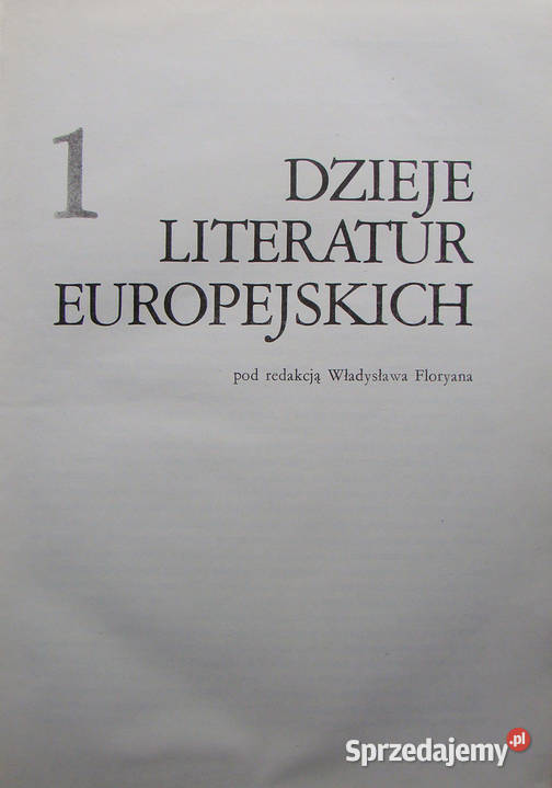 Dzieje literatur europejskich Tom I Limanowa sprzedam