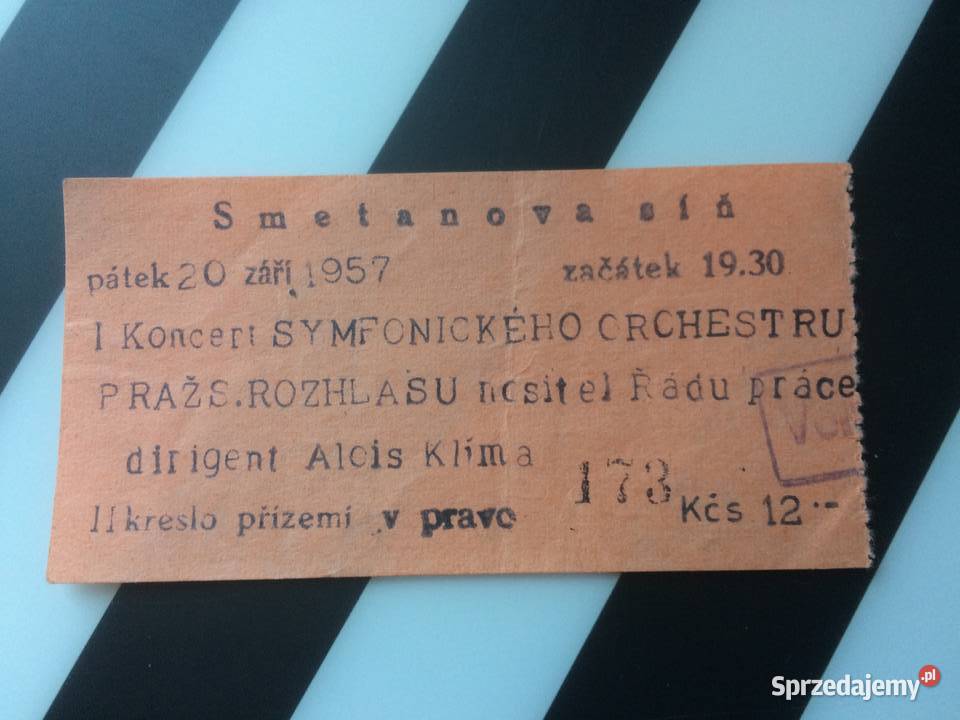 1045 Bilet Na Koncert Orkiestry Symfonicznej Antykwariat Szczecin