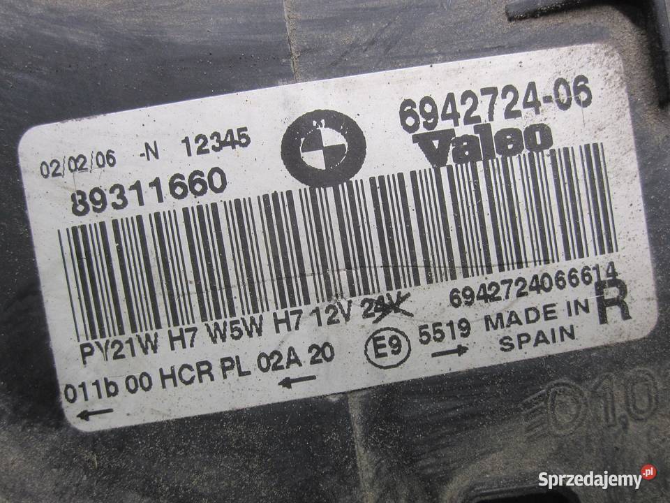 BMW E91 06r lampa prawa przód 6942724 ANGLIK