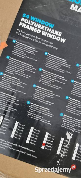 Okno Dometic z roletą i moskitiera DLux Black Rok produkcji 2024 mazowieckie Warszawa