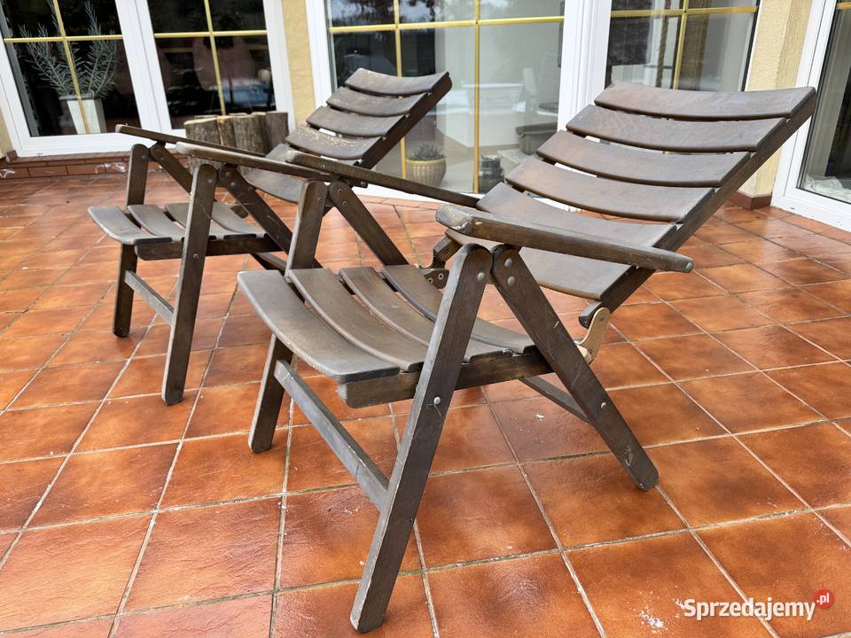 leżak ogrodowy drewniany fotel krzesło meble mazowieckie Garwolin sprzedam