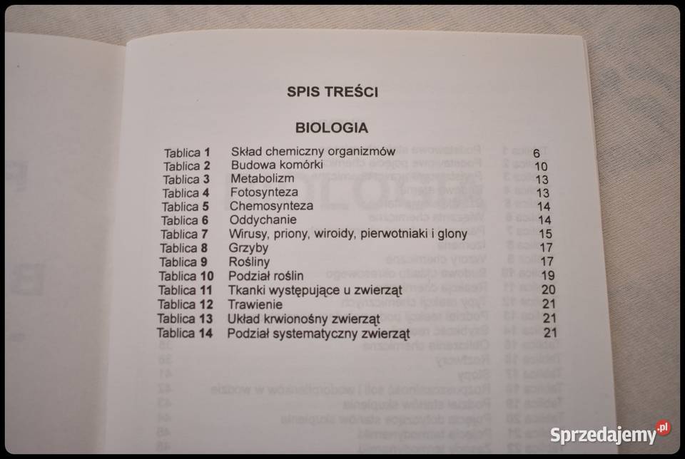 Podręczne tablice biologiczno chemiczne biologia, ekologia Książki naukowe i popularnonaukowe Płock sprzedam