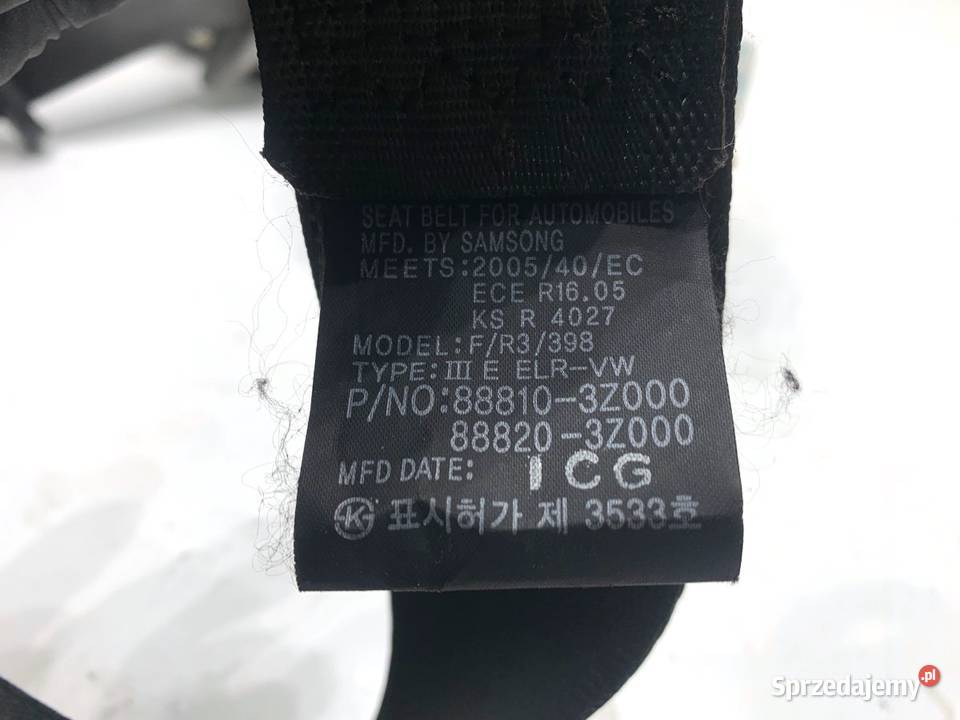 PAS BEZPIECZEŃSTWA LEWY PRZÓD HYUNDAI i40