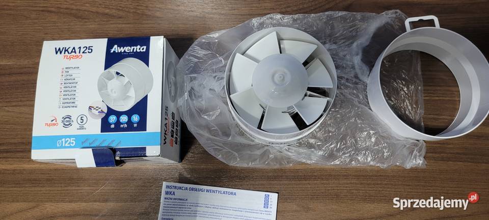 Wentylator kanałowy WKA 125 Turbo AWENTA Sosnowiec