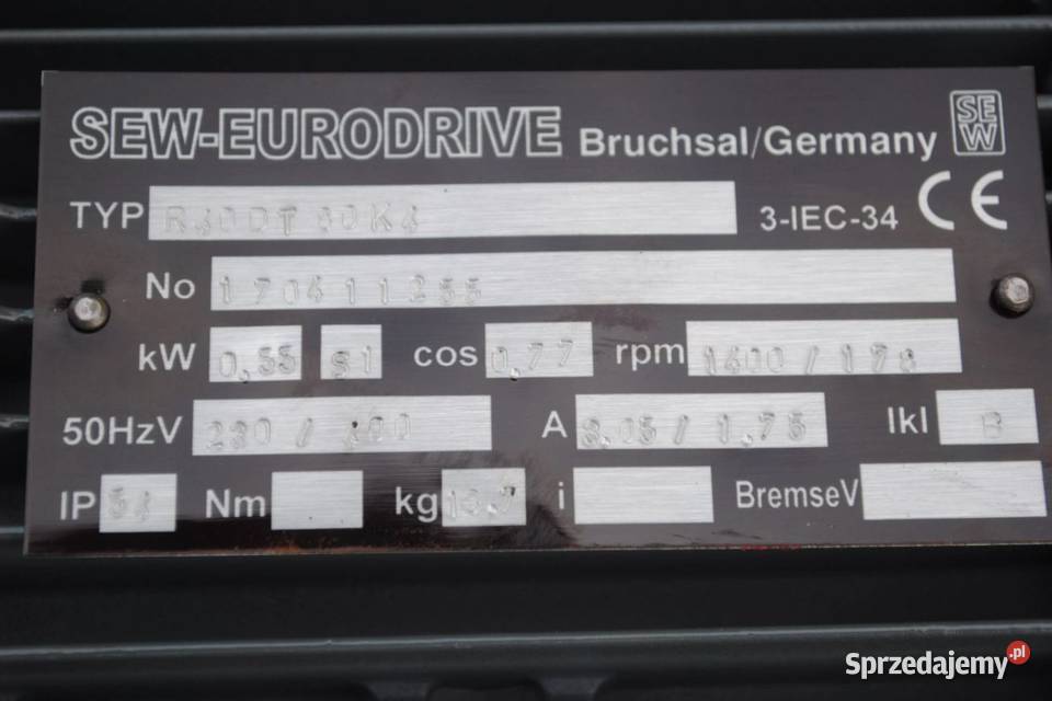 Motoreduktor 055kw 178obrmin Firmy SEW Kargowa sprzedam