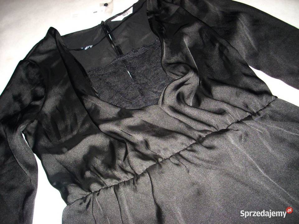 Satynowa Sukienka Tunika rozcięte plecy 40 Nowa małopolskie Nowy Sącz