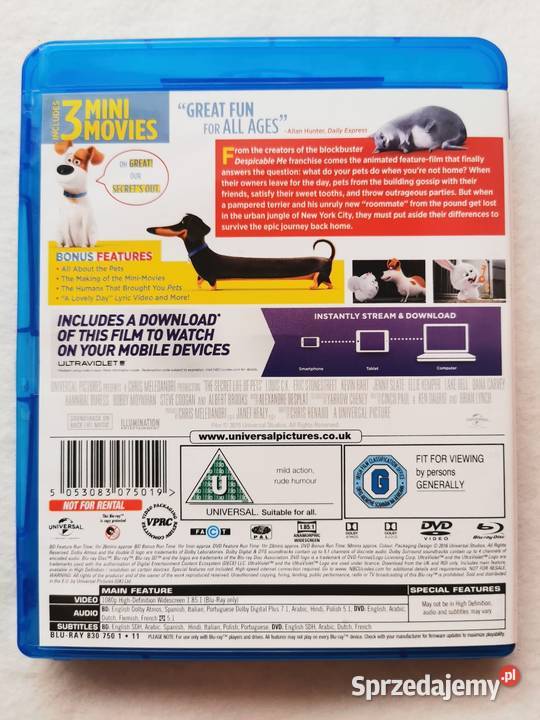 The Secret Life of Pets Sekretne Życie Wytrzyszczki sprzedam