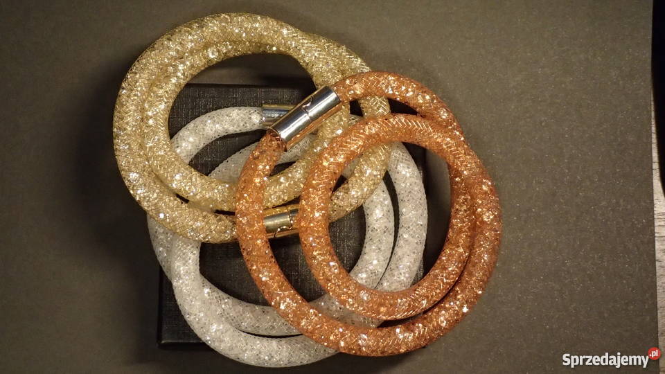 Różowa Bransoletka Damska Kryształki NOWA Pozostałe Sosnowiec