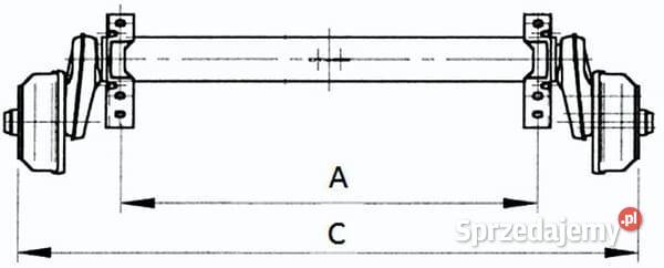Oś hamowna przyczepy 247549 Kamionna