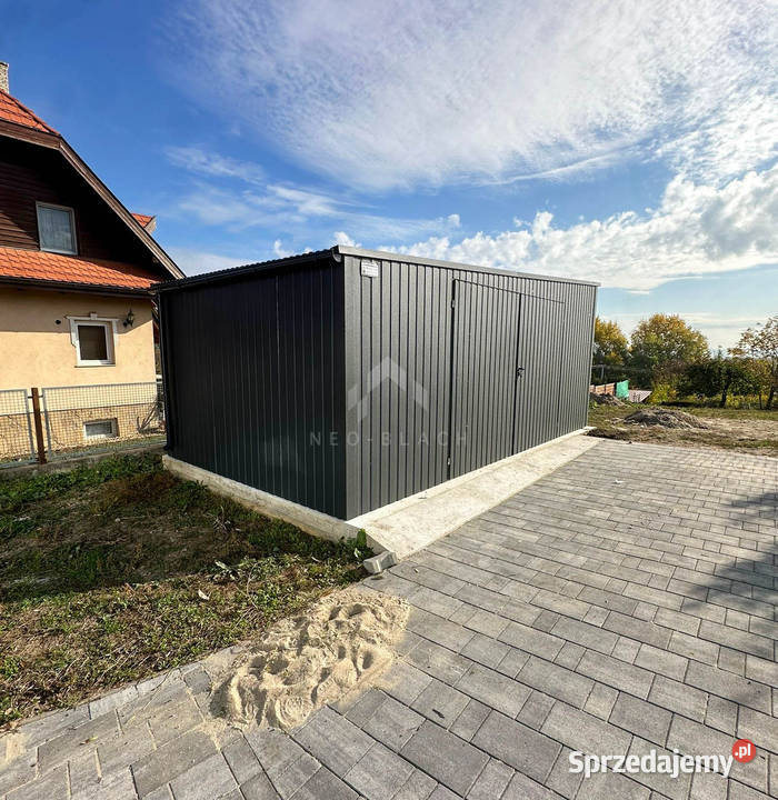 Garaż blaszany Schowek 6x3m Brama dwuskrzydłowa 18m2 Pabianice