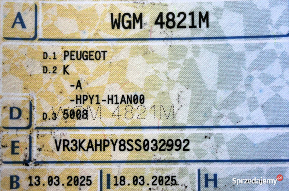 Peugeot 5008 Hybrid SalonPL FV23 136 7os Kamery 1199cm3 Sokołów