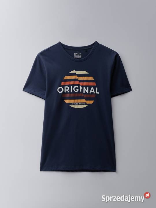 granatowy tshirt męski House