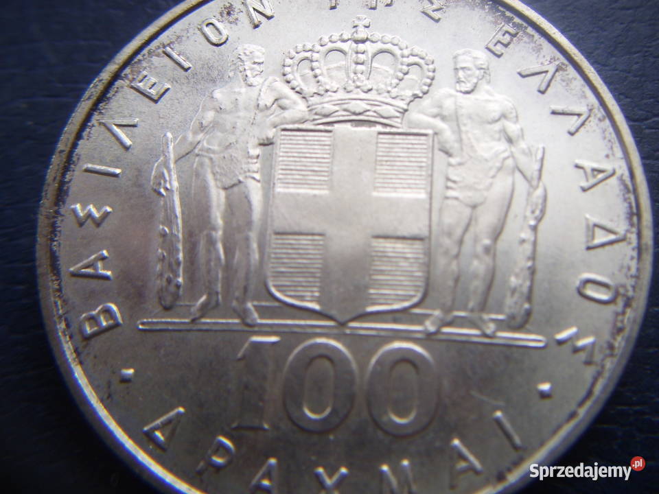 Stare monety 100 drachm 1970 Grecja srebro Lesko sprzedam