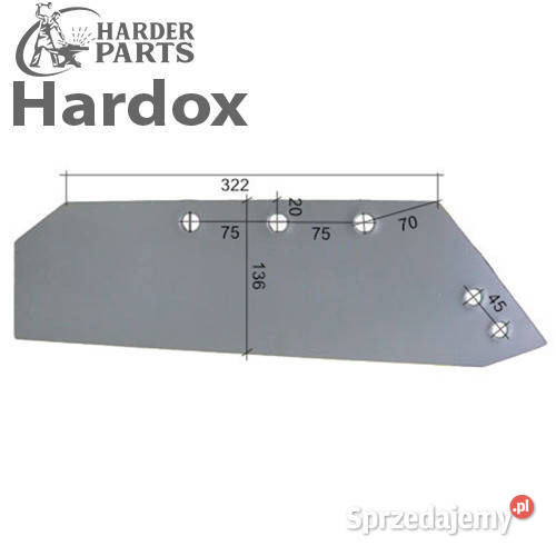 Lemiesz 300hektarów HARDOX MS1080P części do