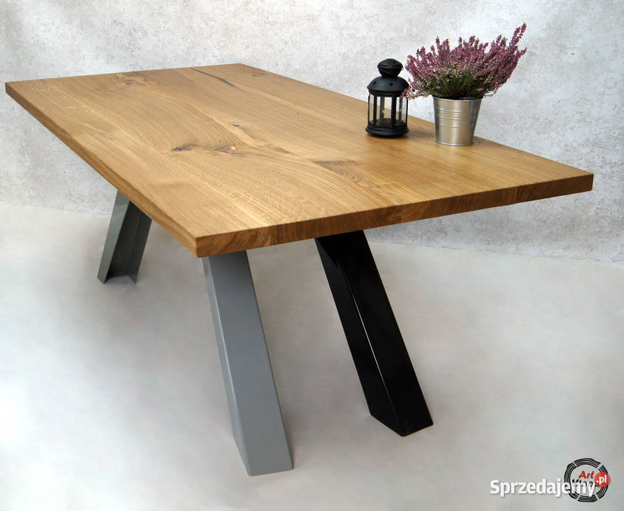 Stół loftowy 200x100 rozkłądany 300x100 blat dąb Nowy Sącz sprzedam