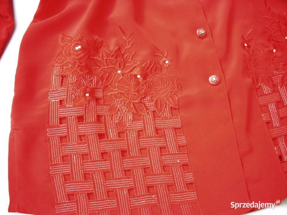 Elegancka Koszula Haft Cyrkonie Srebro 42 44 Nowy Sącz
