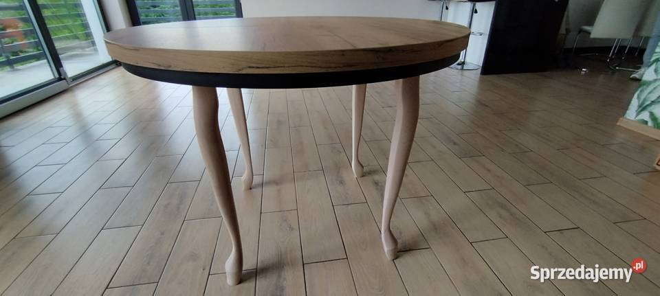 Stół Okrągły Rozkładany 100200 Dąb Craft Złoty 100cm Sucha Beskidzka sprzedam