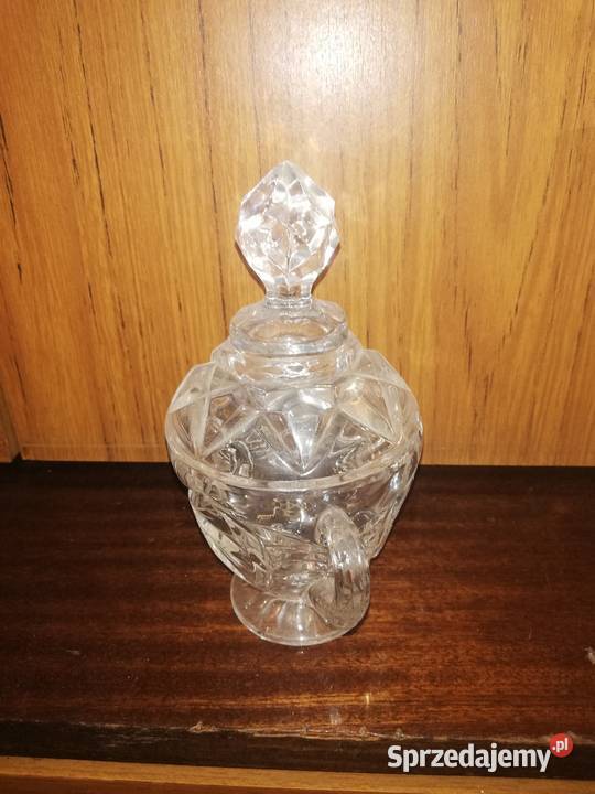 Przepiękny kryształ cukiernica z lat PRL Warszawa