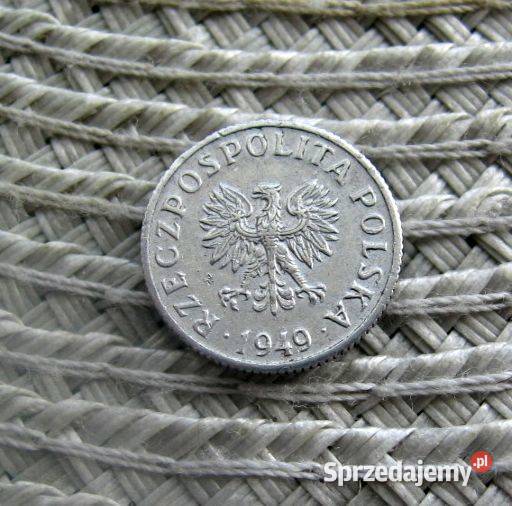 Polska 1 gr 1949r Numizmatyka Kalisz