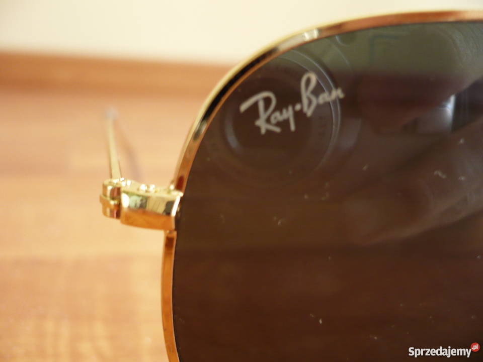 Okulary Ray Ban Aviator czarnezłote blackgold 58 Sandomierz sprzedam