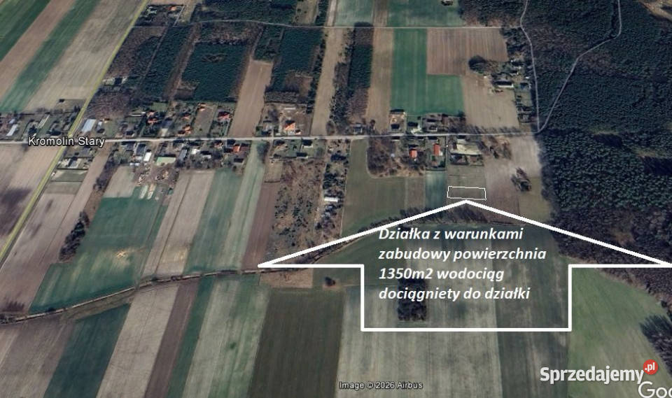 Sprzedaż działki Kromolin Stary 1398m2
