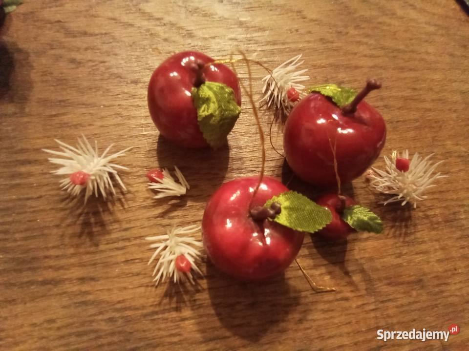 Jabłka woskowe Boże Narodzenie zawieszki komplet sprzedam