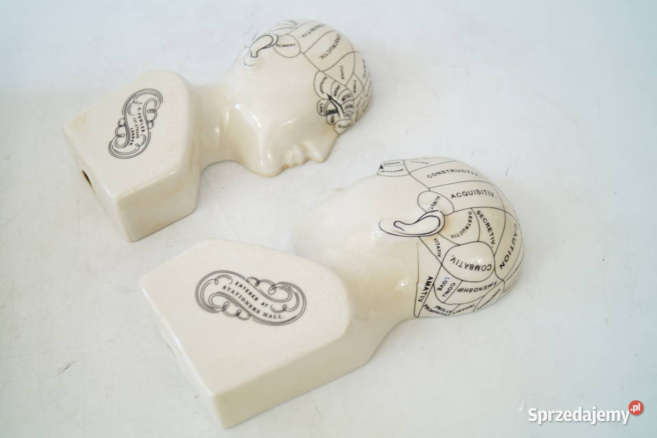 Dwie głowy medyczne porcelanowa PHERNOLOGY Gizałki